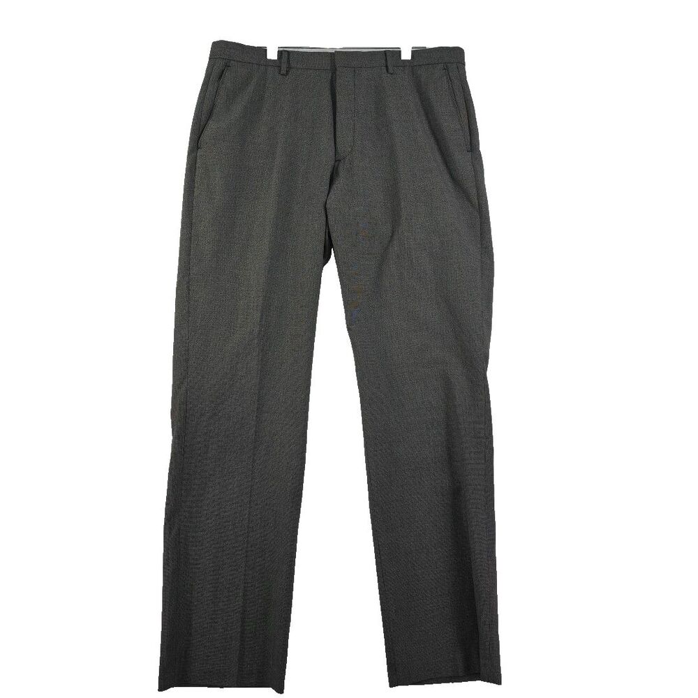 Banana Republic Tailored Slim Fit Dress Pants Men's 36x34 Houndstooth Flat Front